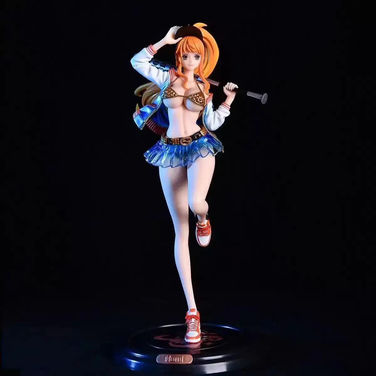Nami Anime Figure Baseball Nami Figurine Pvc Statue Model Dolls Collectible Room Ornament Children Toys Gifts Cesktop Decor