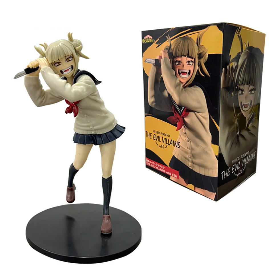Hot My Hero Academia Bakugou Katsuki Midoriya Izuku Todoroki Shouto Toga Himiko Anime Figure PVC Collectible Model Toys Kid Gift