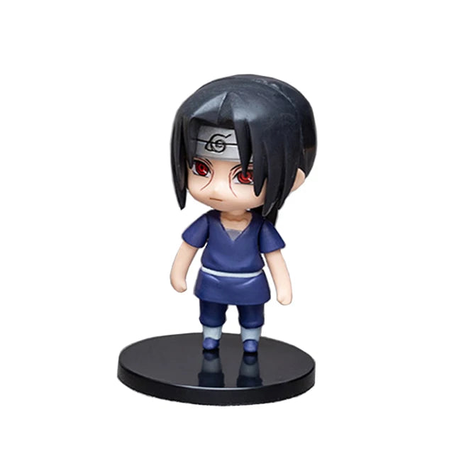 6 styles 9cm Anime Naruto Figures PVC Q Version Doll Gaara Kakashi  Figure Room Decoration Cartoon Kawaii Boy Toy Kid Gift