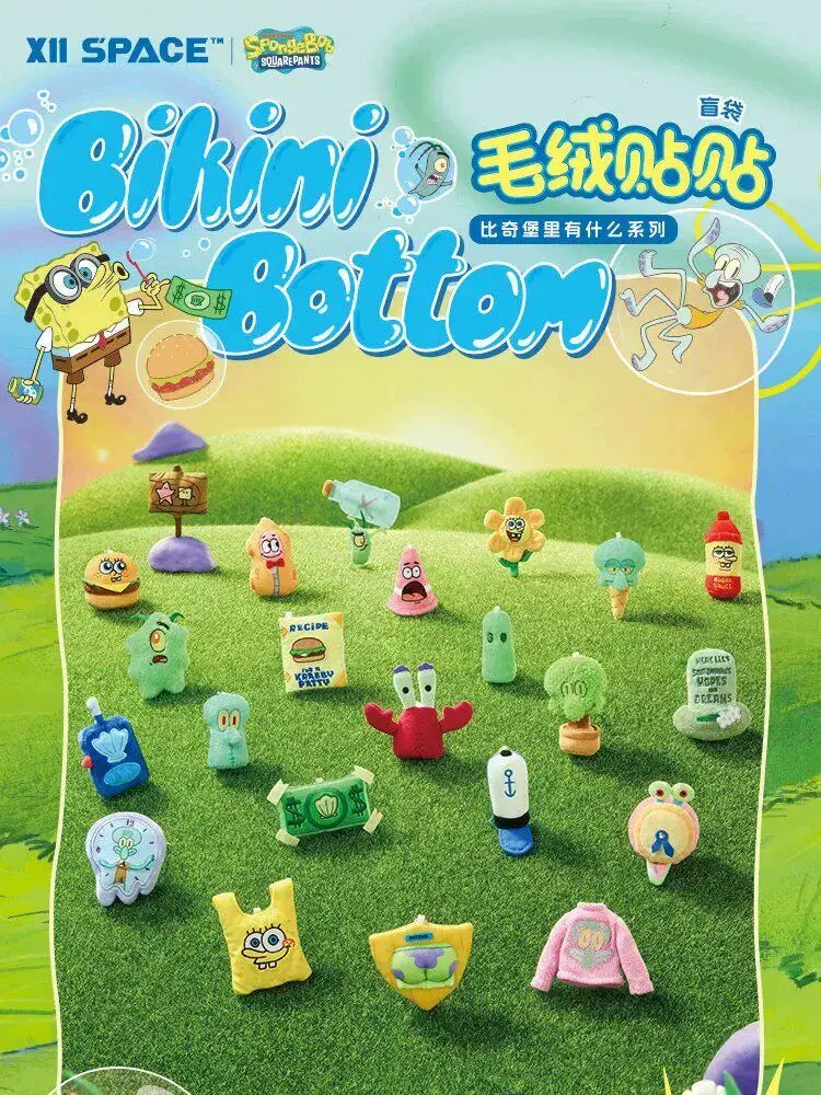 Official Licensed Spongebob Bikini Bottom Blind Bagdoll Fridge Magnet Cute Anime Figure Kawaii Birthday Pendant Gift Home Decor