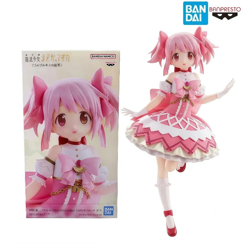 100% Original Banpresto Bandai Puella Magi Madoka Magica Kaname Madoka Battle Ver. PVC Anime Figure Collectible Home Decor Gift