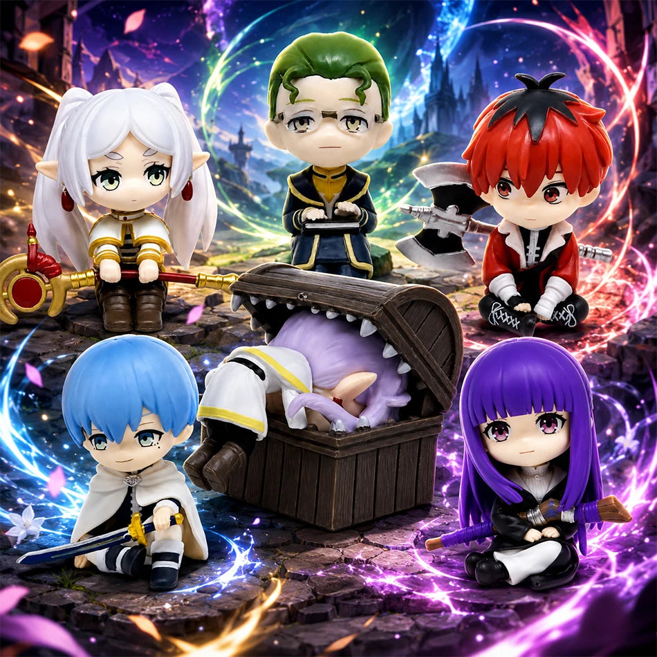New Bandai Frieren: Beyond Journey's End 7.5cm Anime Figures Frieren Himmel Action Figure Cute Anime Figure Ornaments Collection