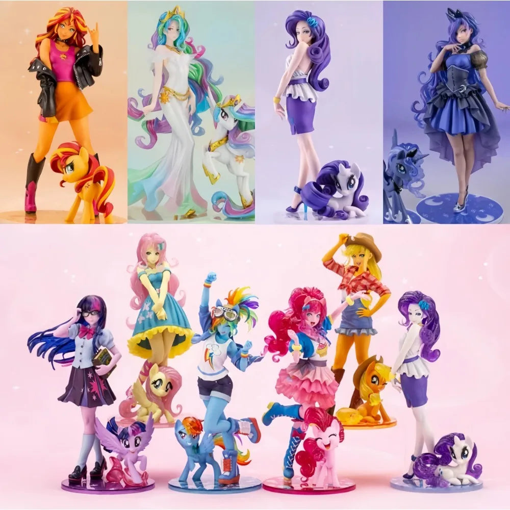 20-22cm Anime My Little Pony Figure Twilight Sparkle/Rainbow Dash/Apple Jack/Hatsune Miku Action Figures PVC Collection Toy Gift