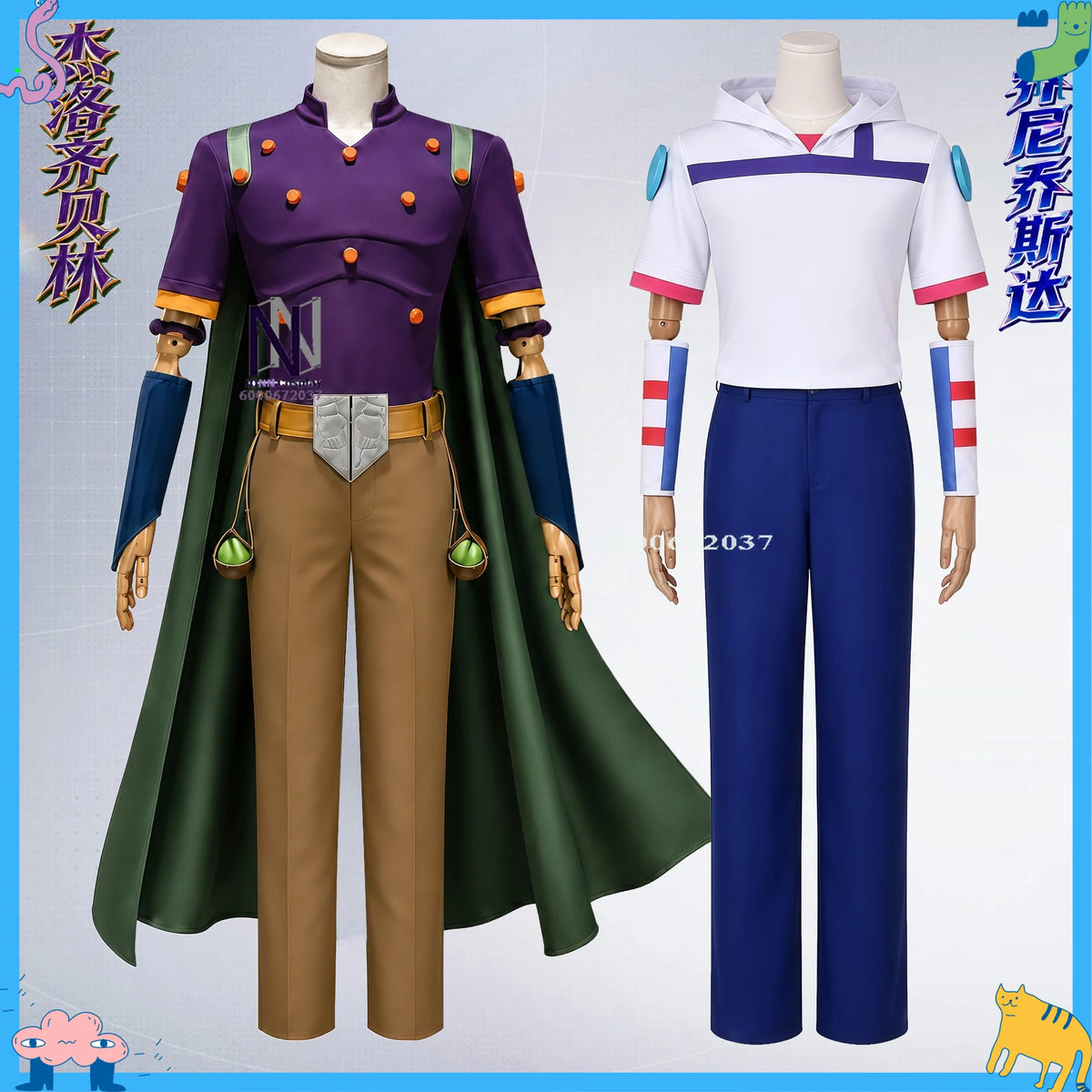 Popular Japanese Anime Johnny Joestar and Gyro Zeppeli Cosplay Costume Role Playing Outfit for Men Comic Con Halloween Suits