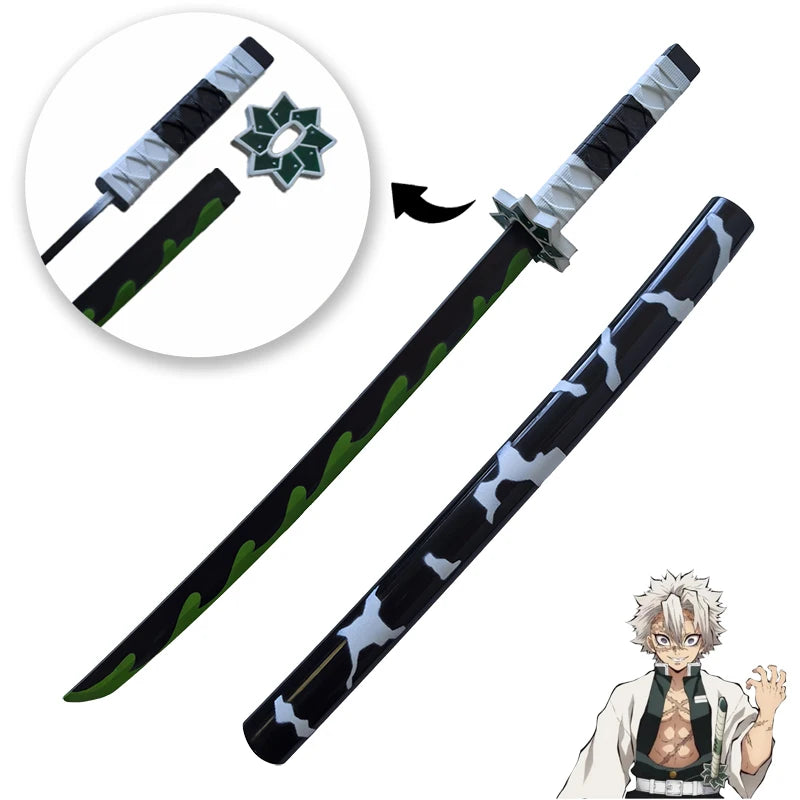 Kochou Shinobu Katana Anime Assembled Sword Cosplay Props Orange Rengoku Kyoujurou Kyoujurou Tanjirou Swords 72cm
