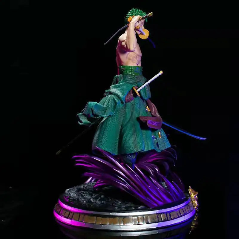 One Piece Phantom Roronoa Zoro Three-Sword Style Anime Figure Handmade Model Action Figure Model Statue Collection Desktop