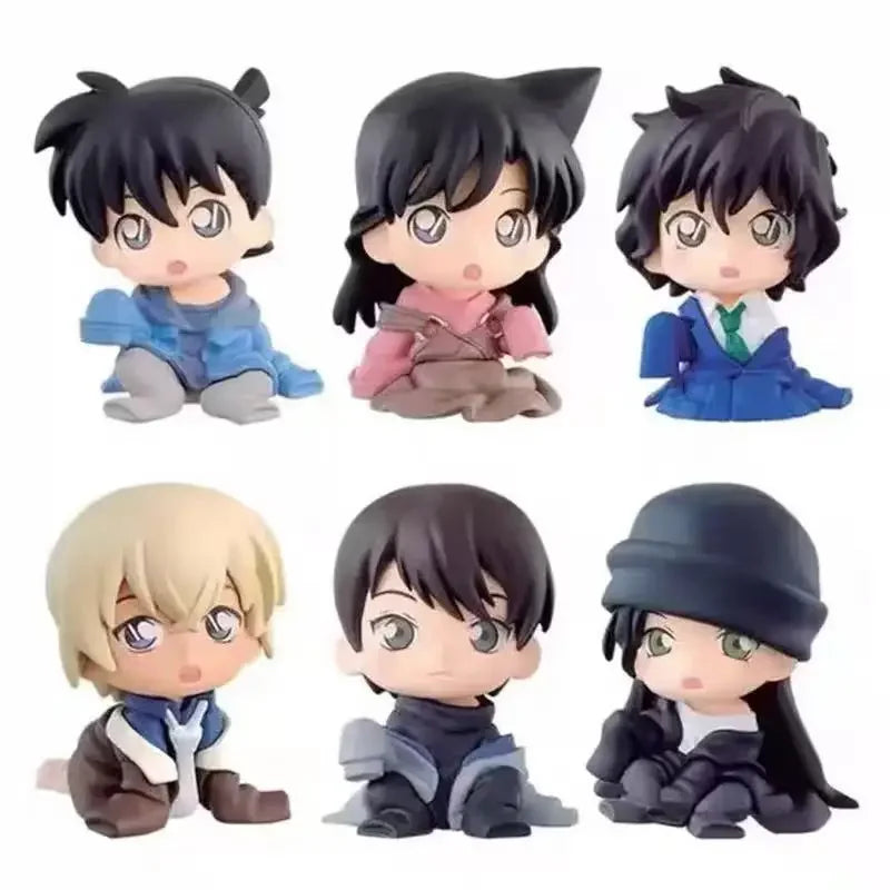 Detective Conan Sitting Pose Series Gashapon Shuichi Akai Subaru Okiya Ran Mouri Action Figure Model Toy