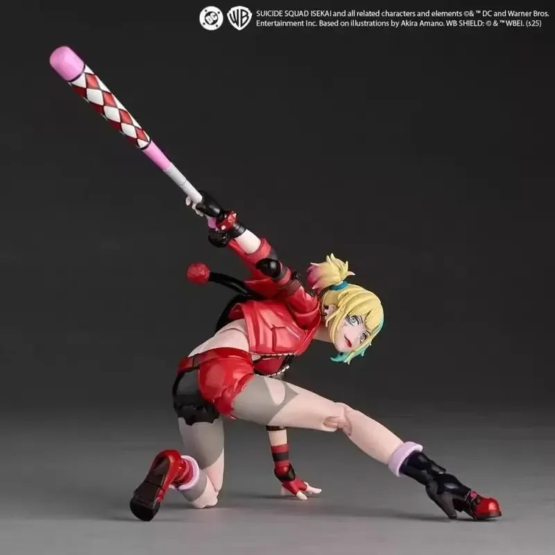 In Stock Kaiyodo Amazing Yamaguchi Revoltech Harley Quinn Suicide Squad From Another World Action Figure Toy Model Gift