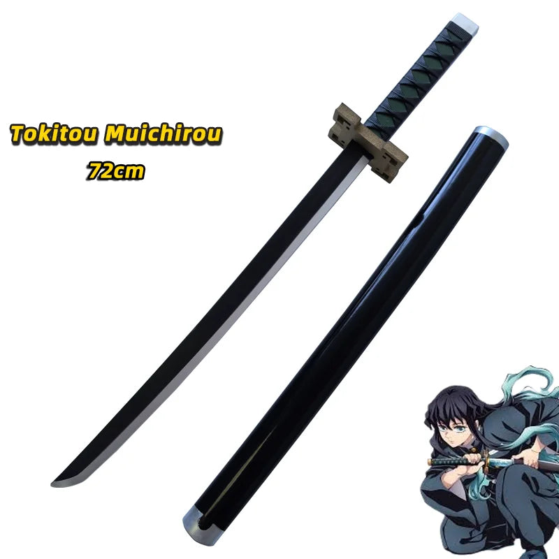Kochou Shinobu Katana Anime Assembled Sword Cosplay Props Orange Rengoku Kyoujurou Kyoujurou Tanjirou Swords 72cm