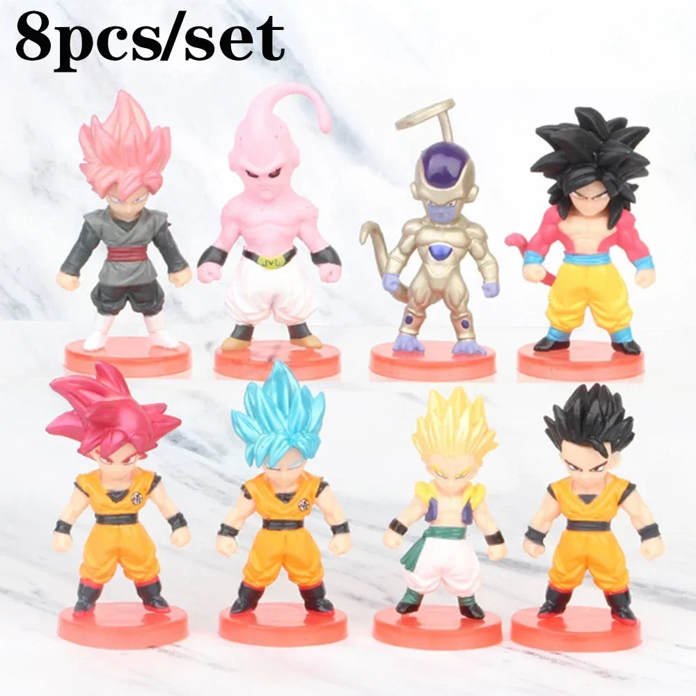 Gen 1 and Gen 2 Dragon Ball Super Saiyan Goku Vegeta artoon figurine Action Mini Figures Dolls Model Action Statue Toys Gifts
