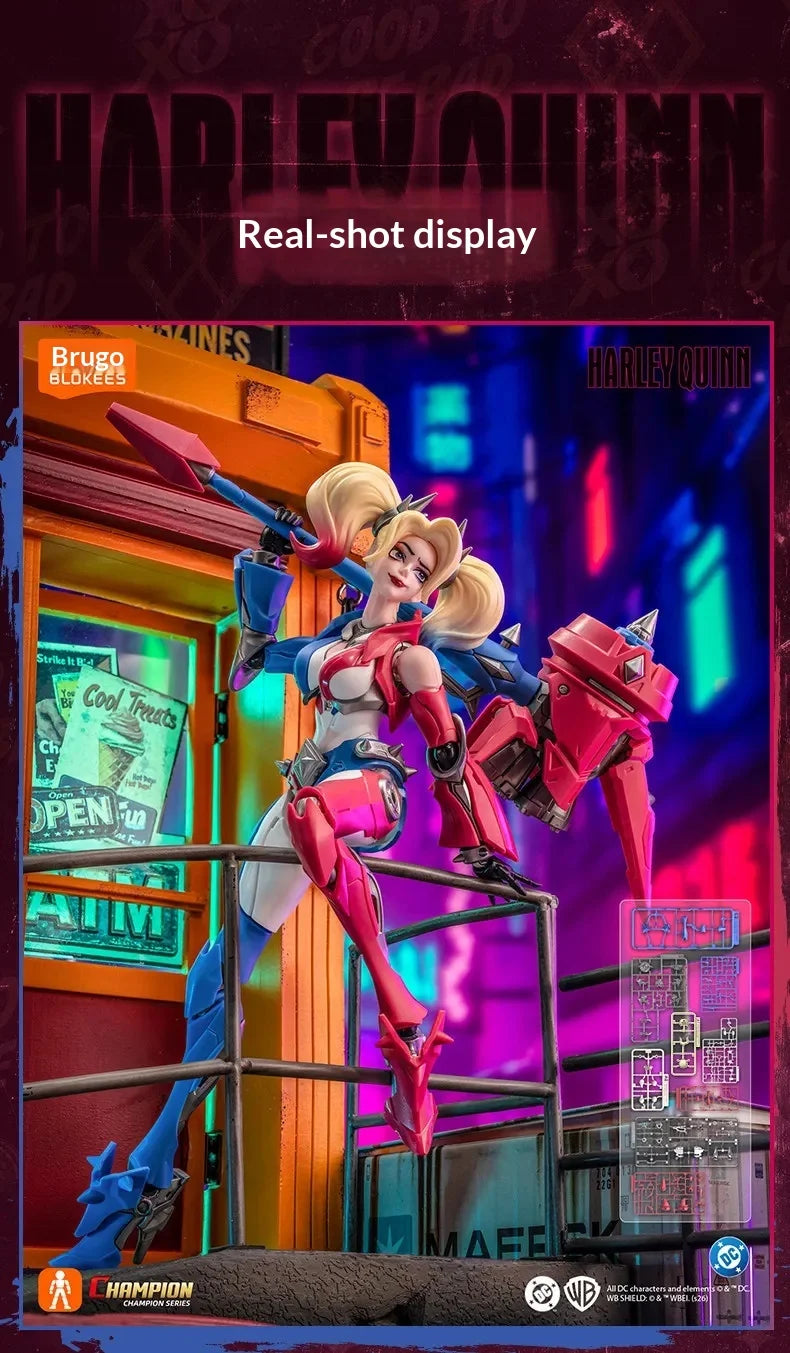 New Hot Blokees Dc Comics Nightwing Harley Quinn Figure Model Kit Buildable Toys Anime Collectible Figure Gift For Boys Girls