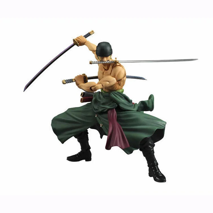 Roronoa Zoro Three Sword Style One Piece Articulated PVC Action Figure Anime Collectible Model Display Toy for Fans and Gifts