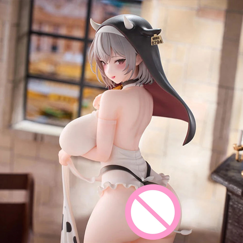 Illustration Anime Girl Figure Nyuugyuu Sister Ouko Action Figure Cow Girl Ouko Statue PVC Model Toys Collection Doll Gift