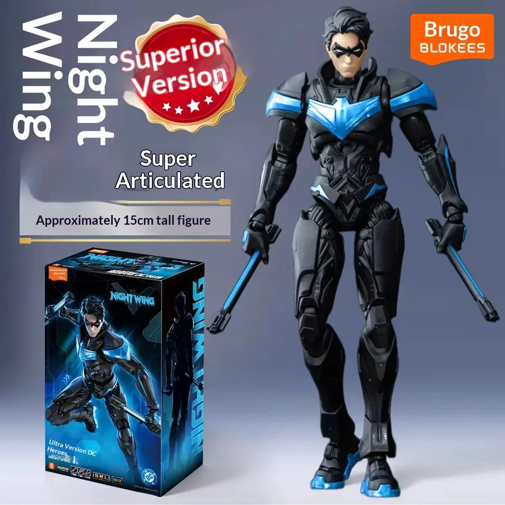 New Hot Blokees Dc Comics Nightwing Harley Quinn Figure Model Kit Buildable Toys Anime Collectible Figure Gift For Boys Girls