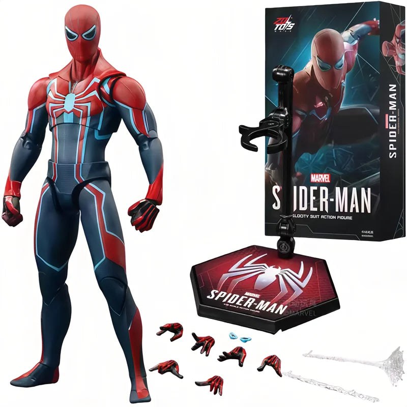 ZD Toy Spider-Man Brand New Day Spider Man PS4 Peter Parker Gold Black Red Iron Spider Hobie Brown Action Figure Toys Model Gift