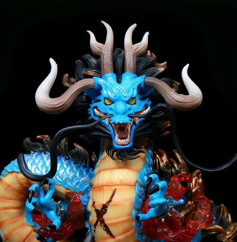 Anime 22cm One Piece Anime Figure Gk Kaido Dragon Form Four Emperors With Lamp Pvc Action Figure Model Dolls Antistress Toy Gift