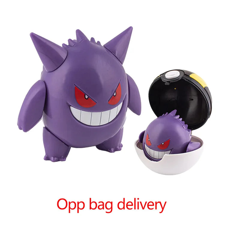 Deform Pokemon Pokeball Greninja Lucario Ball Action Figure Toy Set Mew Pikachu Dragonite Snorlax Venusaur Blastoise Elf Monster