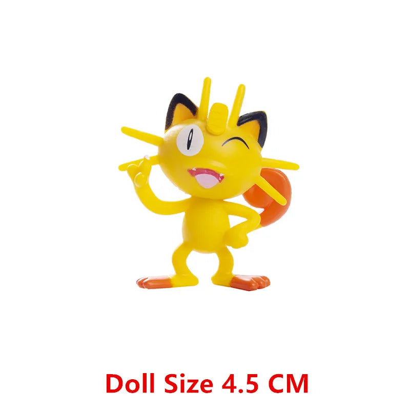 Pokemon Cartoons Anime Figure Pikachu Charmander Eevee Squirtle Cosplay Toys Model Figure Collection Dolls Birthday Gift