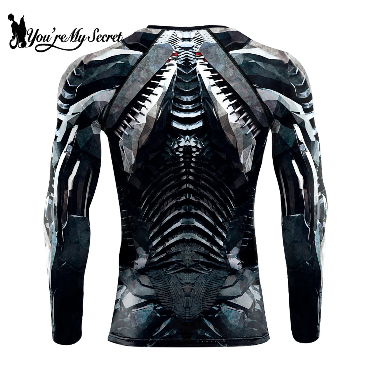 [You're My Secret] Superhero Long Sleeve Workout 3D Compression Shirt Comics Cosplay Costume Men's Quick Dry Rash Guard Gym Tops