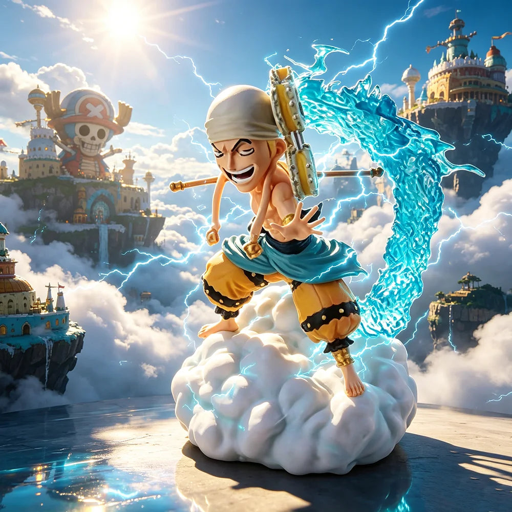 10cm/3.93in Anime ONE PIECE Figure Enel Action Figures Pvc Collection Model Toys for Gifts