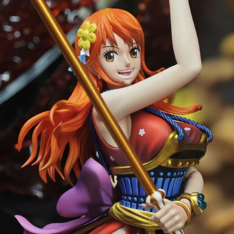 30cm Lx Ghost Island Warrior Nami One Piece Gk Garage Kit Anime Trendy Play Desktop Model Statue Ornament Toys Birthday Gifts