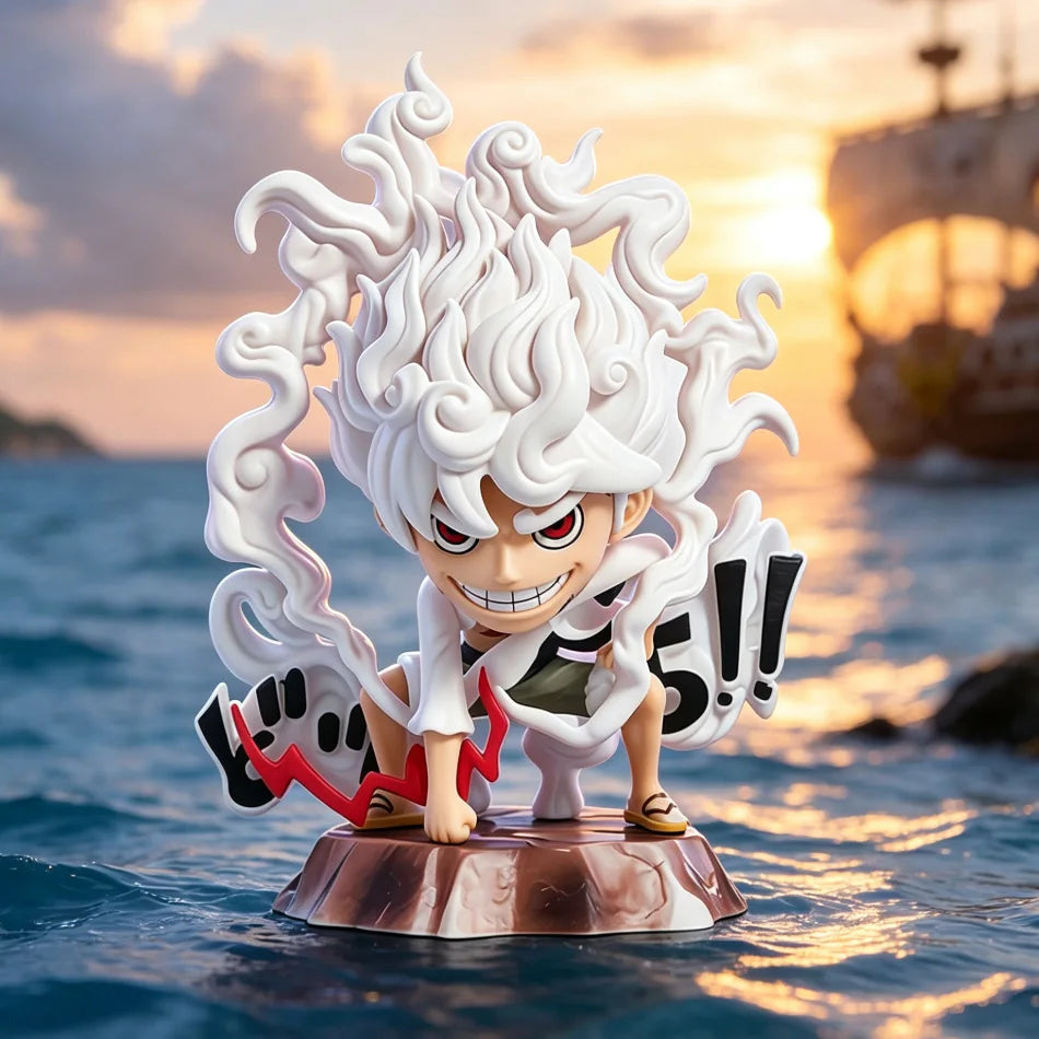 15OCM ONE PIECE GK Second Gear Nika Luffy Squat Slamming Ground Figure Anime Collectible Ornament pvc Bandai
