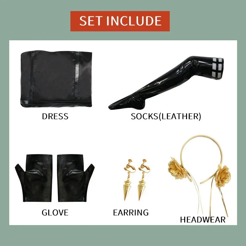 Yor Forger Cosplay Long Sweater Costume Anime Spy family Full Set Carnival Uniform Halloween Party Masquerade for Women Game