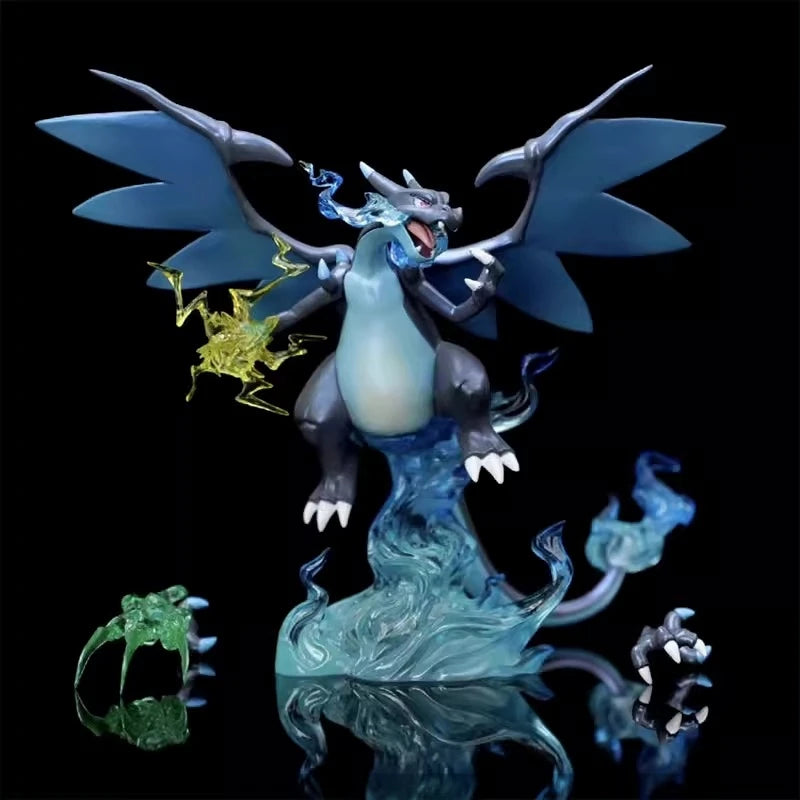 new 18cm Charizard X Anime Figure Can Change Hands Model Gk Statue Boys Collection Desktop Decoration Ornament Cute Toy Gift