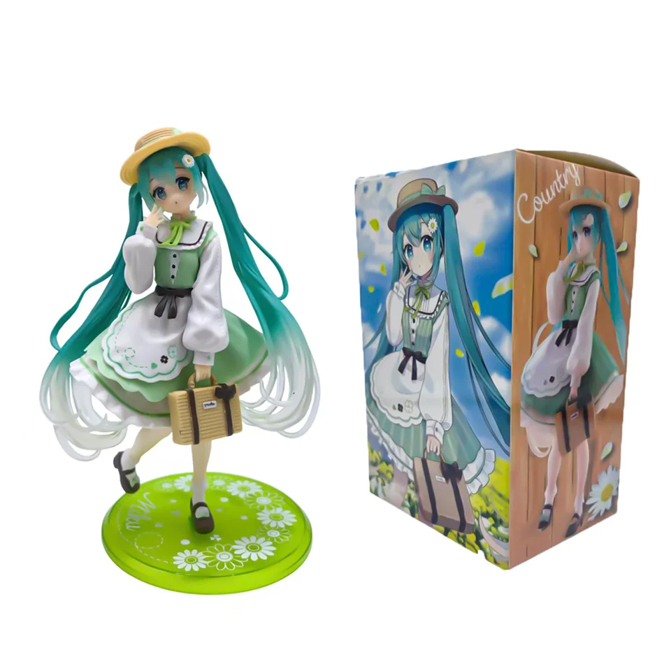 Hatsune Miku Desktop Cute Action Figure 20cm Fashion Country Ver. Anime Figurine Kawaii Girl Model Toy - Adorable Decor