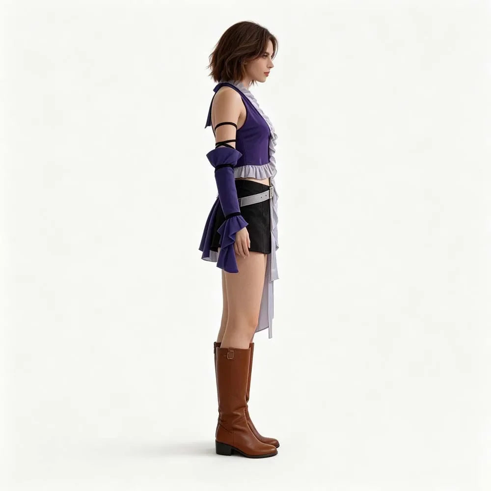 Anime Final Fantasy XII Cosplay Yuna Lenne Song Cosplay Costume Halloween Blue Dress