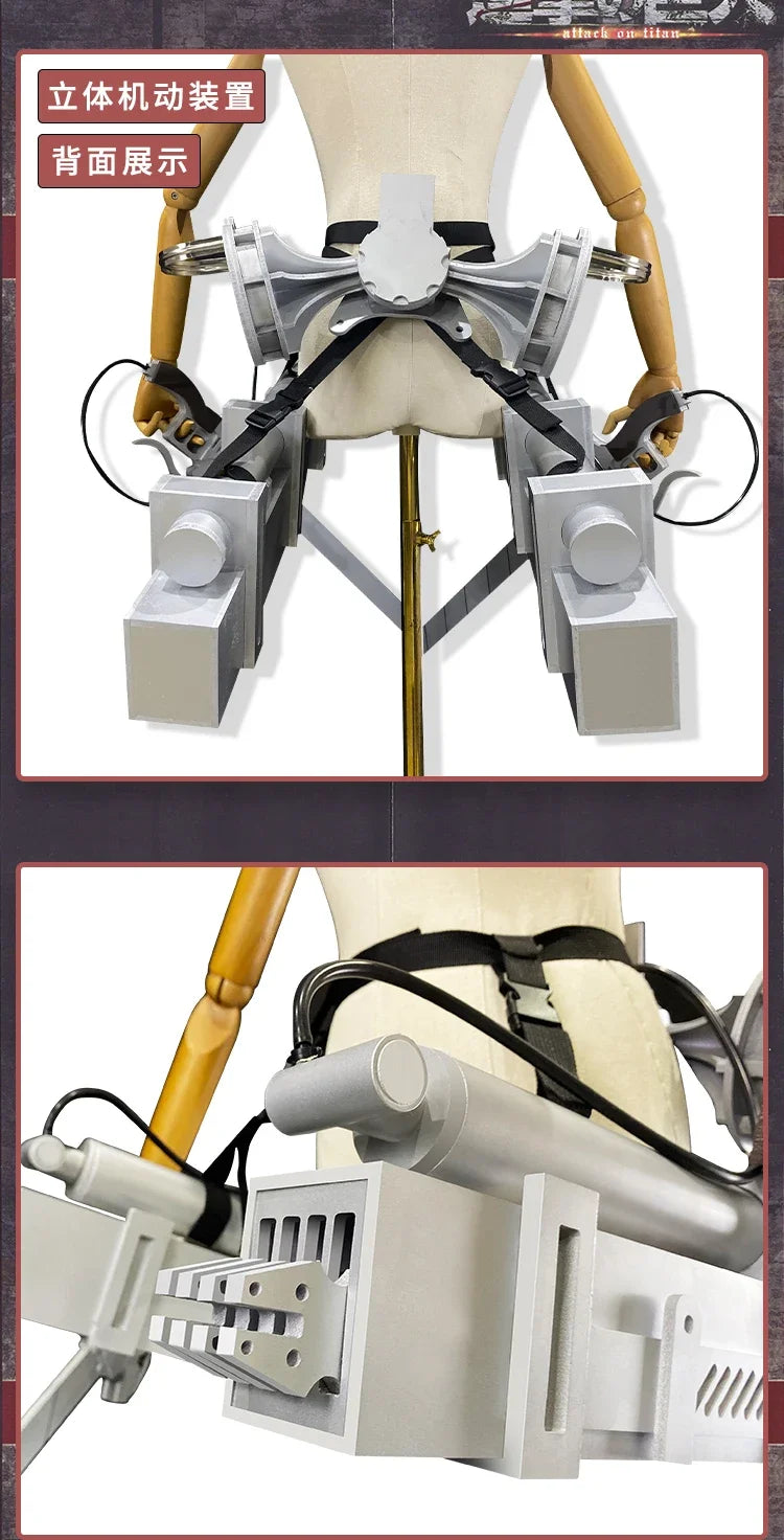 Anime Eren 3D Maneuver Gear Mikasa Cosplay Props Weapon Swords Thunder Spears For Halloween Christmas Party