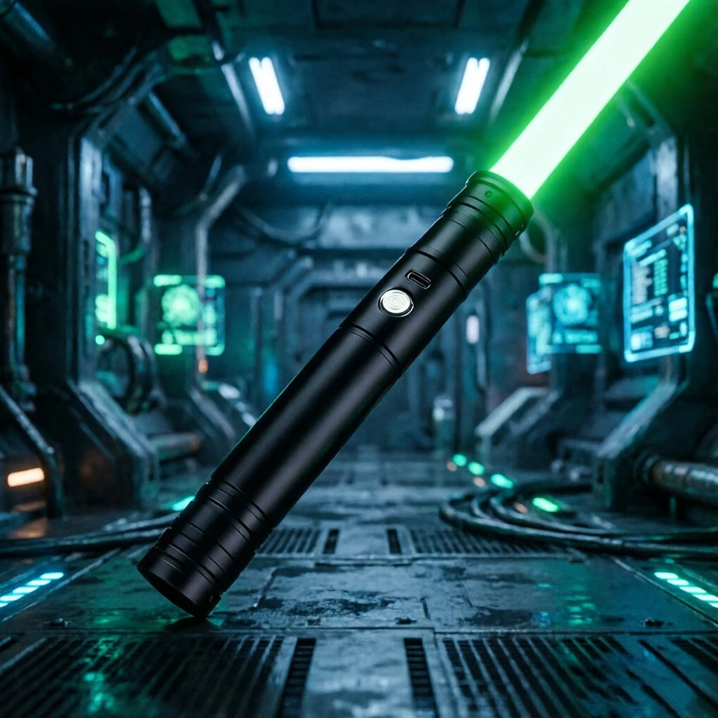 JS Metal Hilt Lightsaber, Splicable Somatosensory Duel Glowing Toy, Full Length 90cm, Holiday Gift
