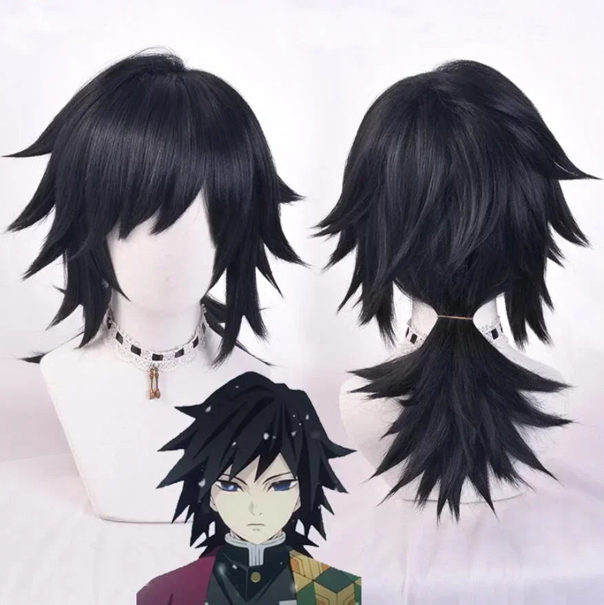 Cosplay Wig Tomioka Giyuu Kamado Nezuko Short Golden Hair Kochou Bu Livraiso