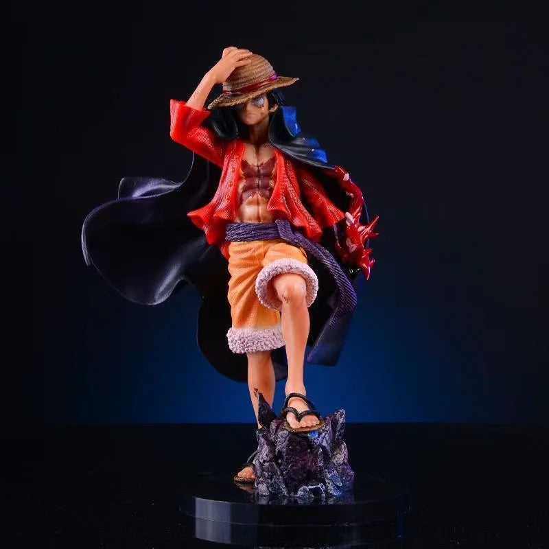 25cm One Piece Anime Figurine - LX MAX Monkey D. Luffy Emperor Statue PVC Model Collectible Ornament Toy for Boys