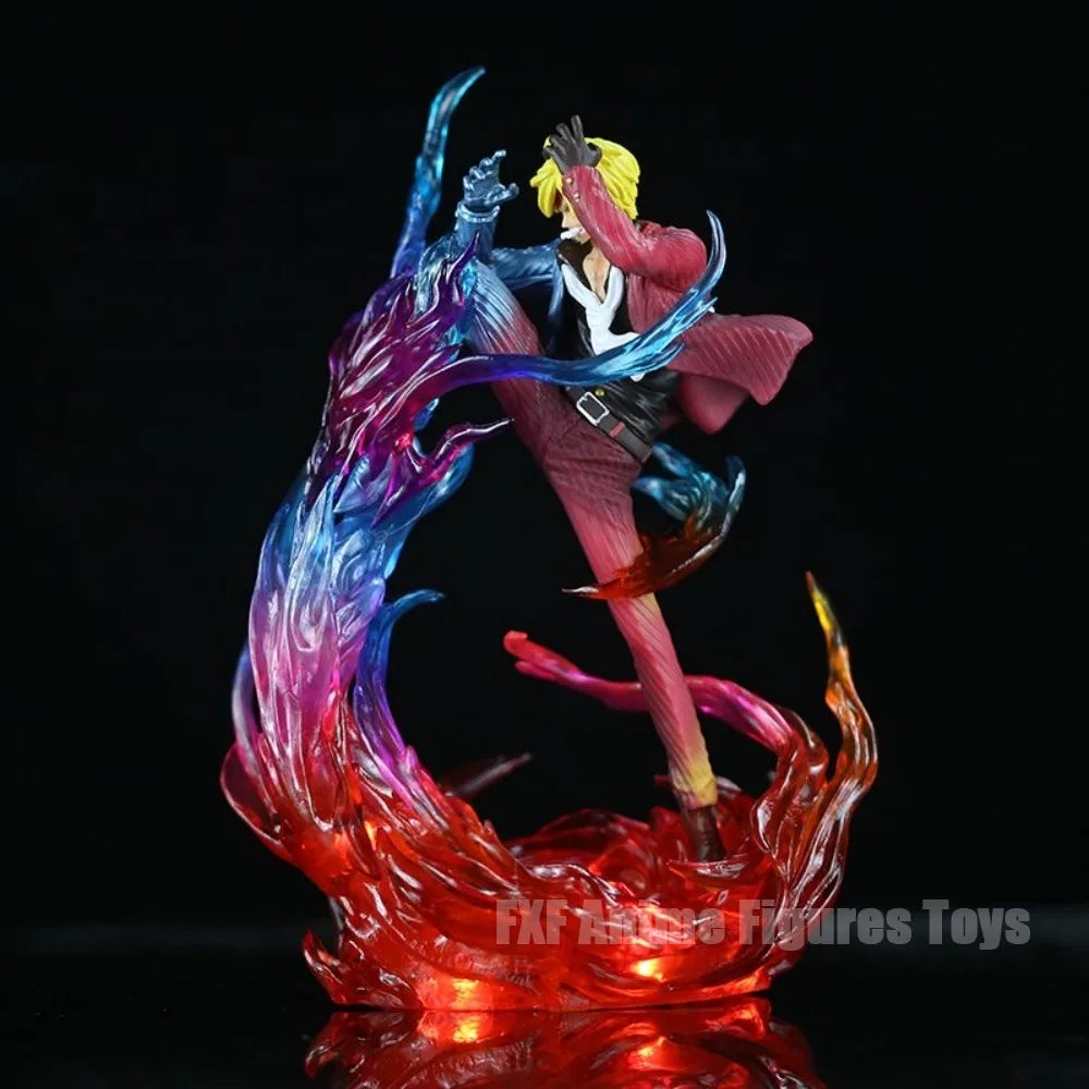 8.86in/22.5cm Anime ONE PIECE Figure Diable Jambe Sanji Action Figures Pvc Desktop Ornamen Collection Model Toys Gifts