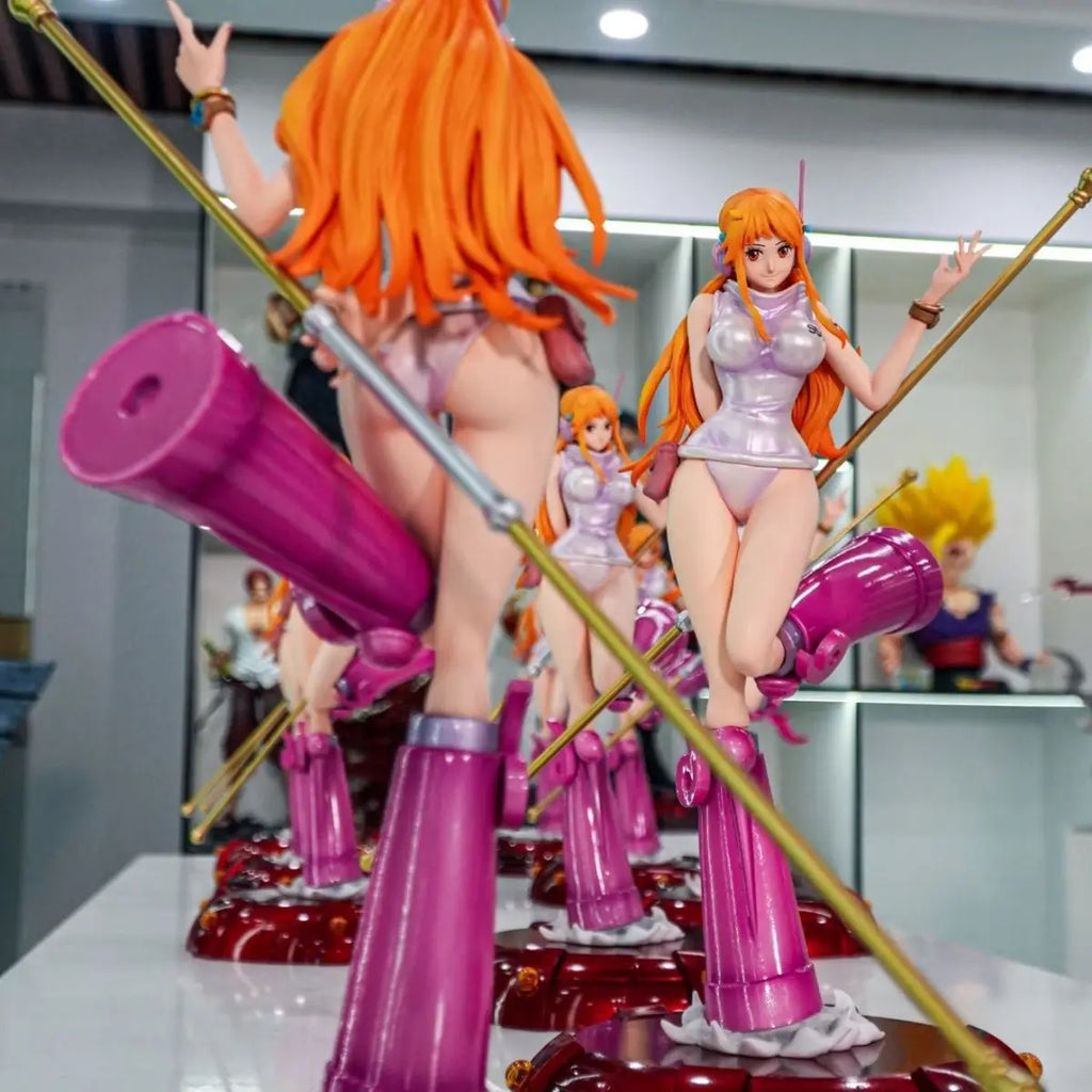 JT One Piece Nami Anime Figure Statue Egghead Island Series Glossy Pearl Finish Magnetic Base Collection Peripheral Decor Gift