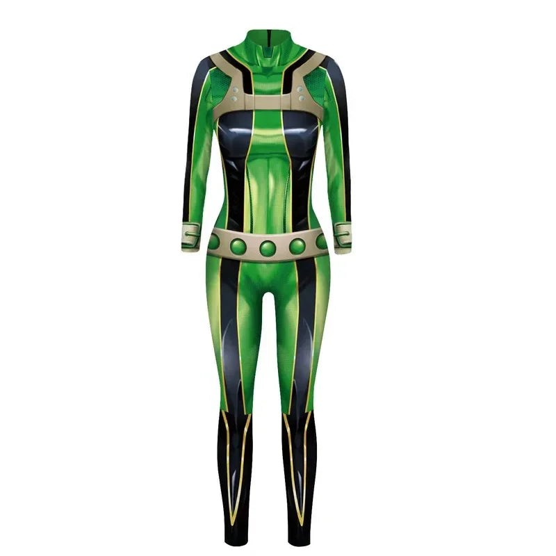 Anime Cosplay Asui Tsuyu Ochaco Uraraka Costume Wig Women Jumpsuit Carnival Halloween Costume Bodysuit C42C47 7LIXES