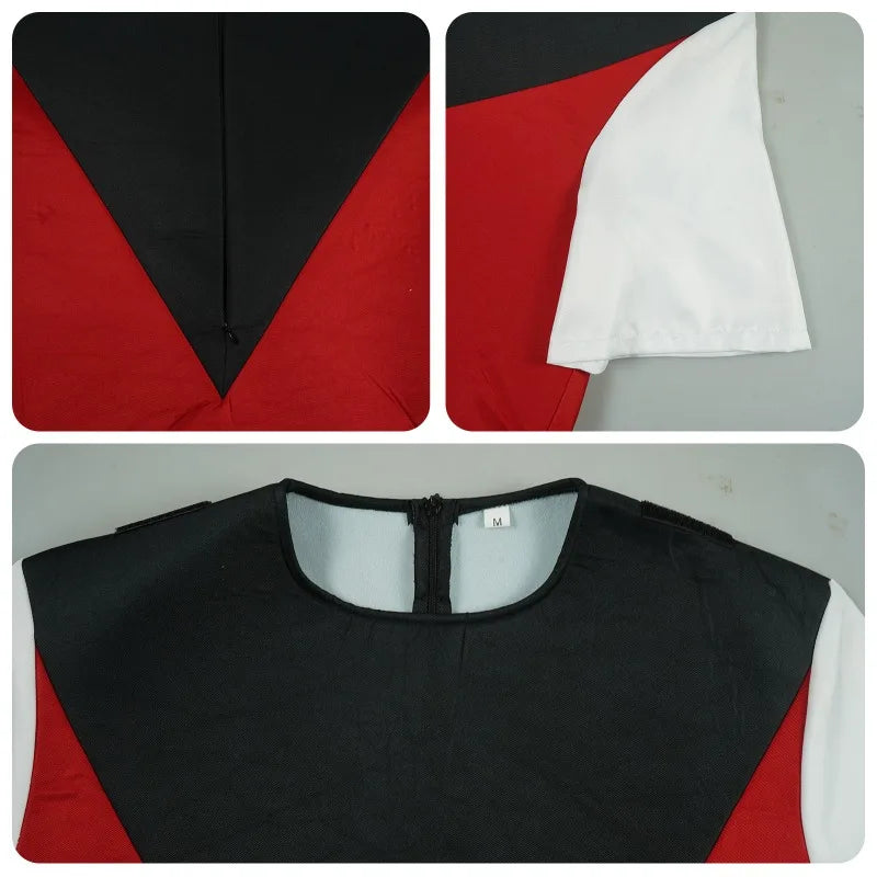 Gomah Dragon Ball Daima Cosplay Costume Red Black Tunic White Cape Black Pants Gloves Headpiece Set For Halloween Party