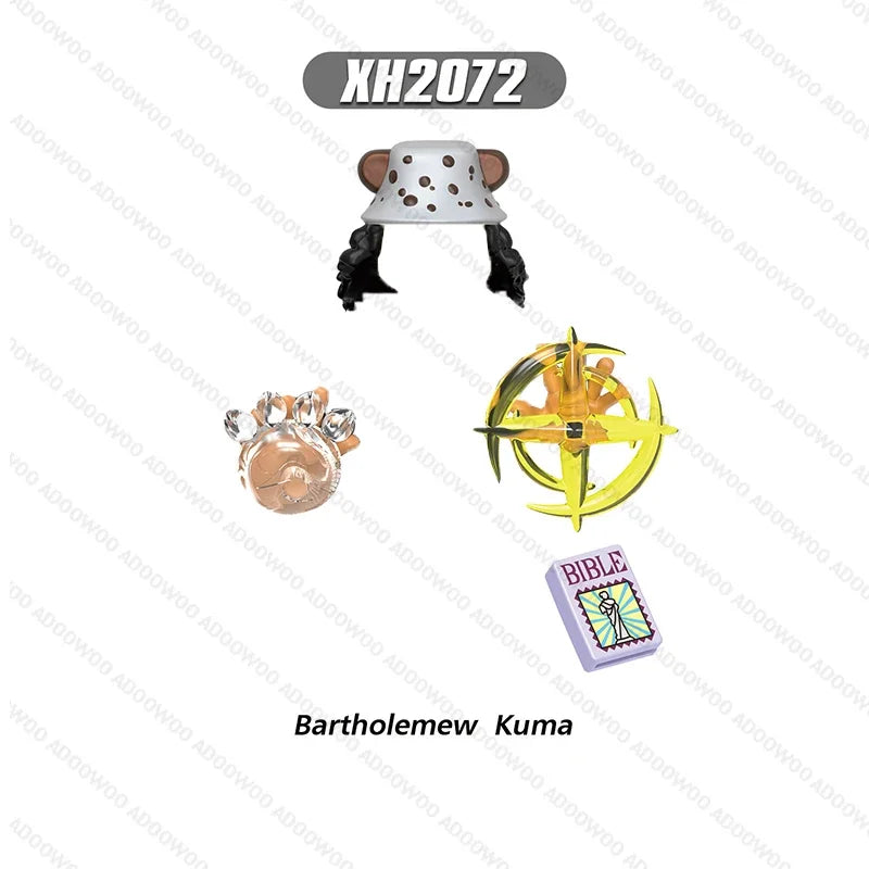 XH2030-XH2077 Japanese Anime Series Cartoon Building Block Figure Luffy Zoro Joba Mini Action Combination Desktop Accessory Toy