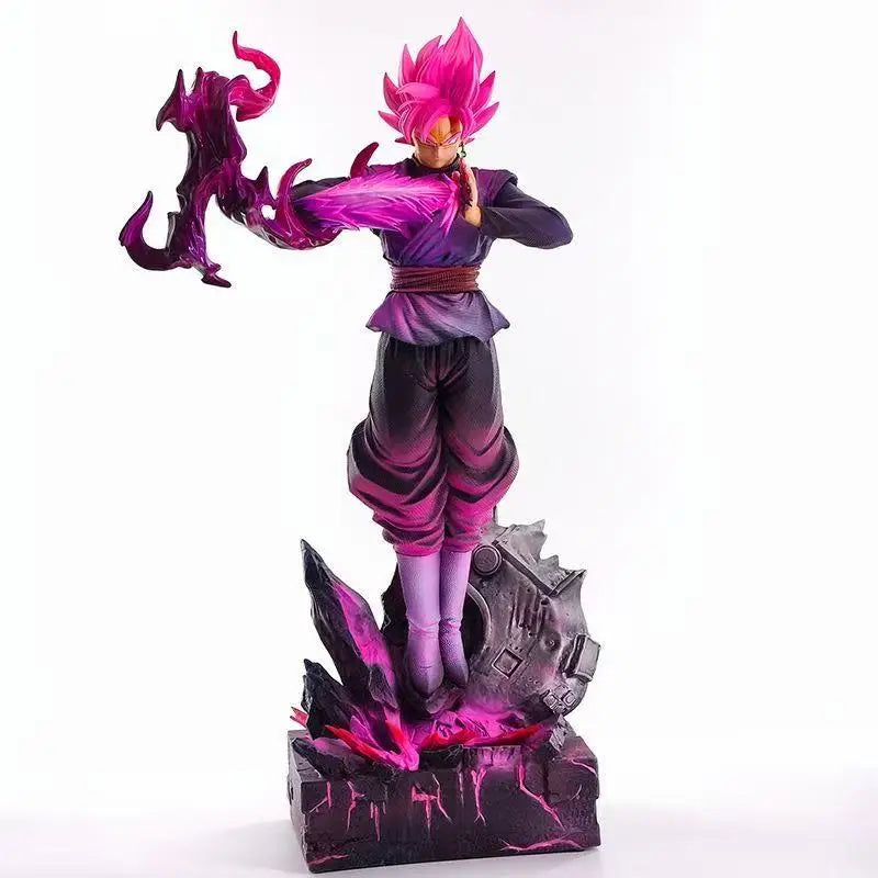 JT Statue 38cm/14.96inch Dragon Ball Z Zamasu Figure Black Goku Super Saiyan Action Figure Collection Model Toys Luminous Moon