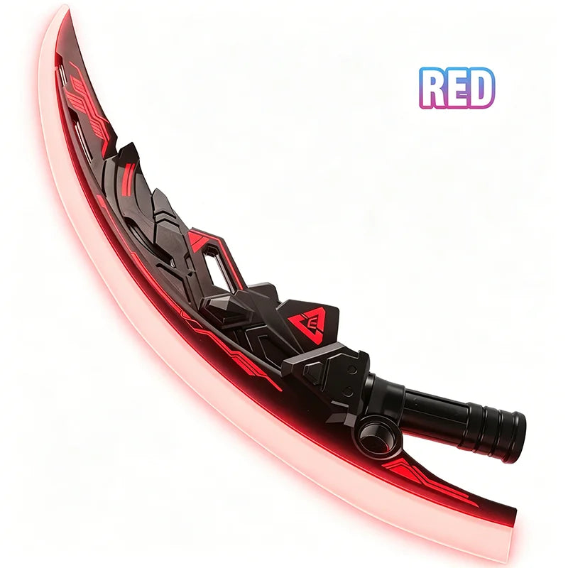 Lightsaber Sword Toy Dual Splicable Luminous Moon Blade with Sound Effect 7 Adjustable RGB Light Modes for Cosplay Party Gift