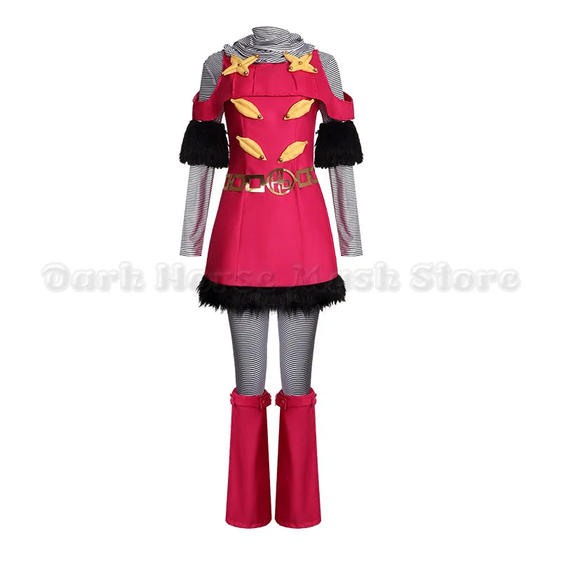 Hot Pants Cosplay Costumes Uniform Ainme JOJO Rose Red Dress Role Play Halloween Carnival Party Dressing For Women Clothing