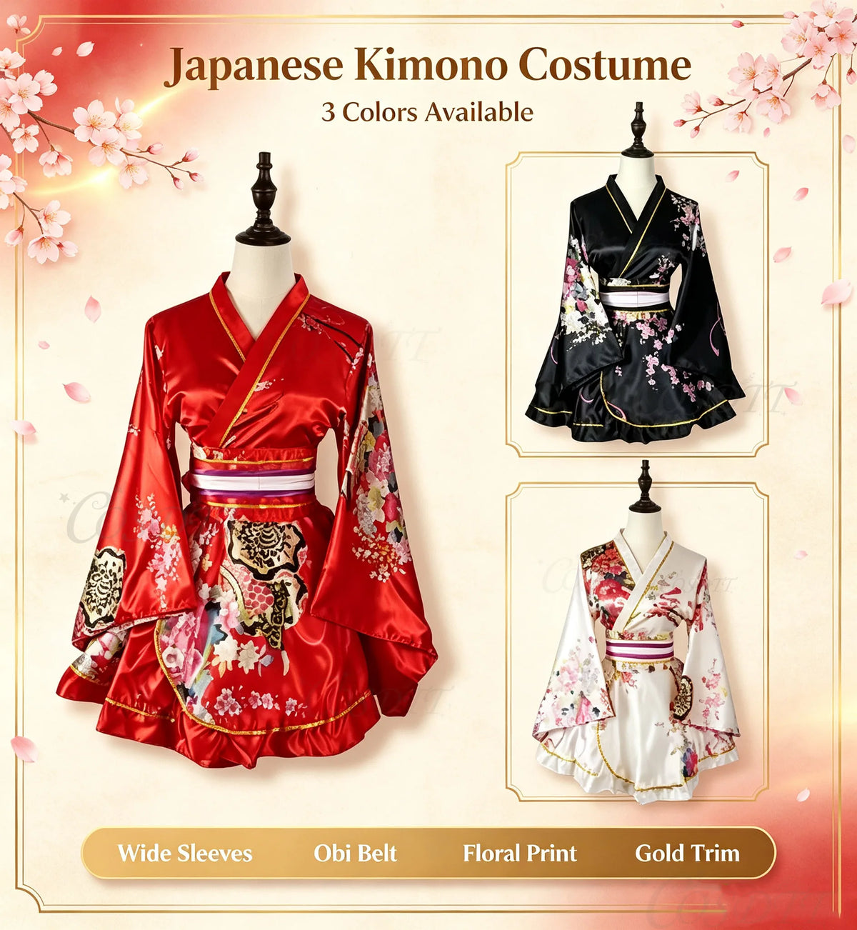 Kimono traditional Japanese women's clothing Sakura Yukata Haori Japanese style Kawaii girl anime cosplay stage performance cost