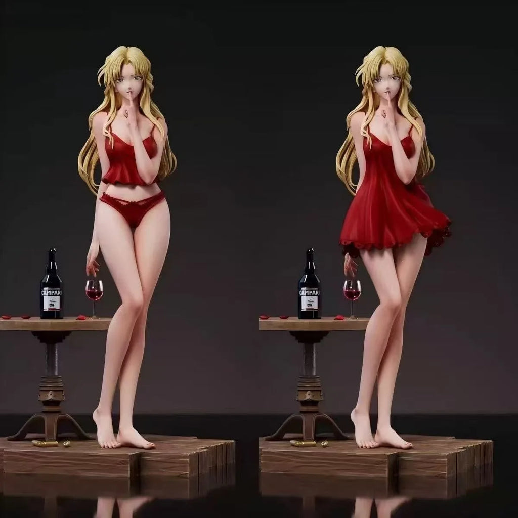 JC Anime Figure Vermouth Detective Conan Red Dress Pvc Collectible Model Desktop Ornament For Anime Collection Enthusiasts