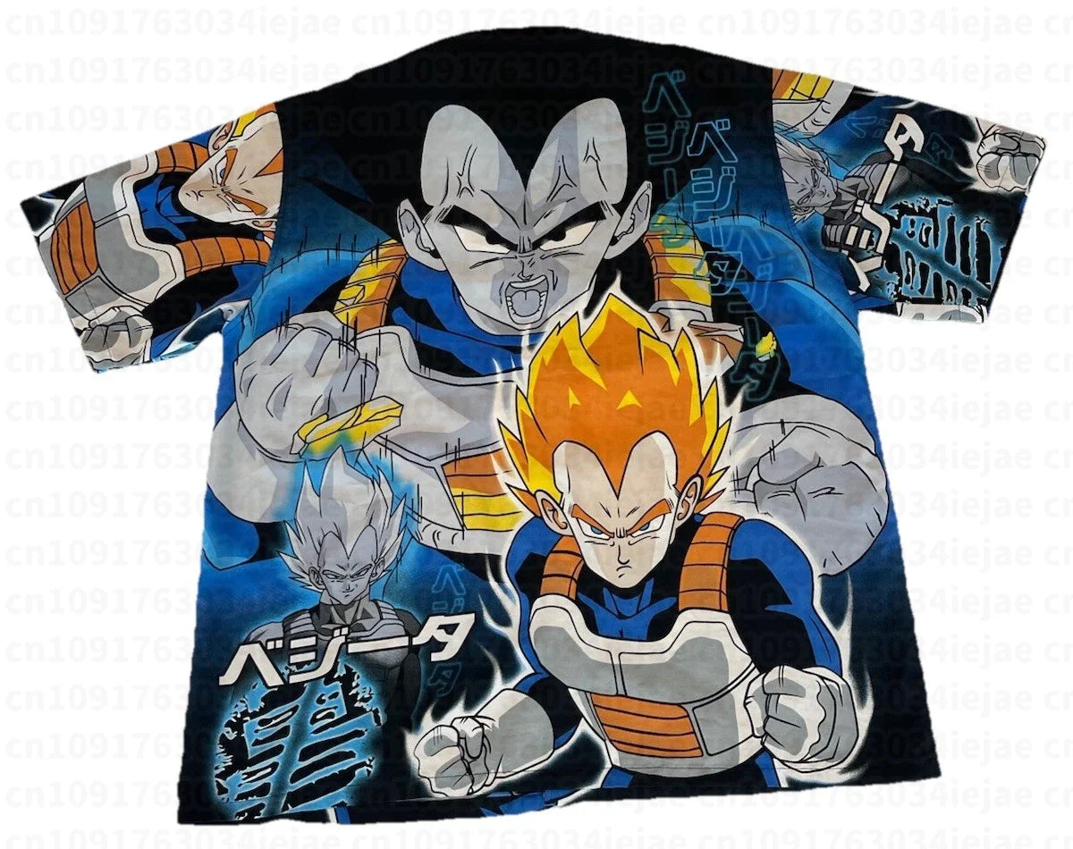 2026 Dragon Ball Adult Polo T-Shirt Anime Character Son Goku Super Saiyan TShirt Boy Children's Clothes Summer T-Shirt Cosplay