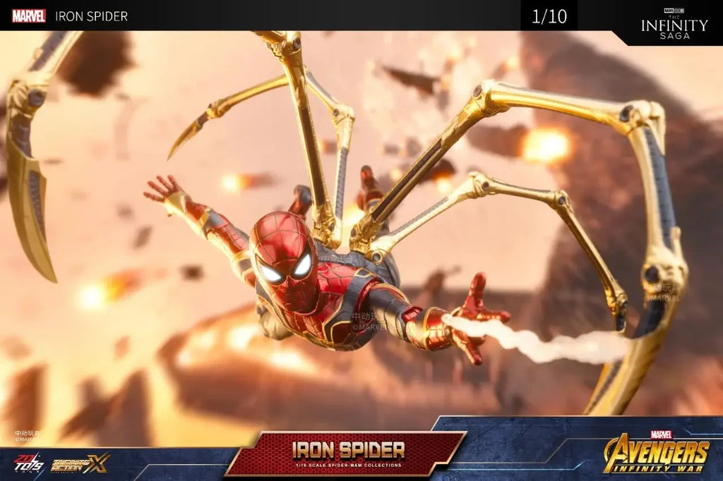 ZD Toy Iron Spider Man Advanced suit legends No Way Home Peter Parker Gold Black Red Model Action Figure Adult Collectible Toy