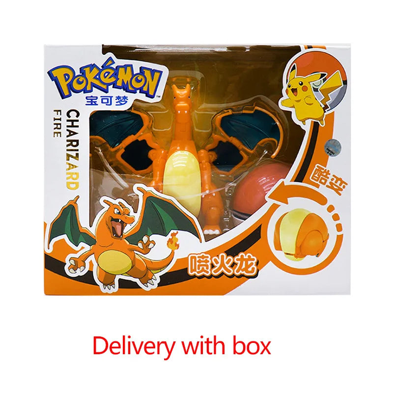 Deform Pokemon Pokeball Greninja Lucario Ball Action Figure Toy Set Mew Pikachu Dragonite Snorlax Venusaur Blastoise Elf Monster
