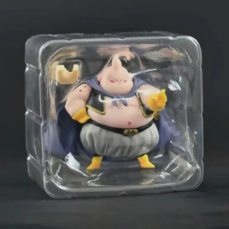 New Chubby Dragon Ball Figures Set Chibi Fat Goku Vegeta Frieza Buu Cell Funny Anime Figures Model Desktop Cute Ornament Gifts