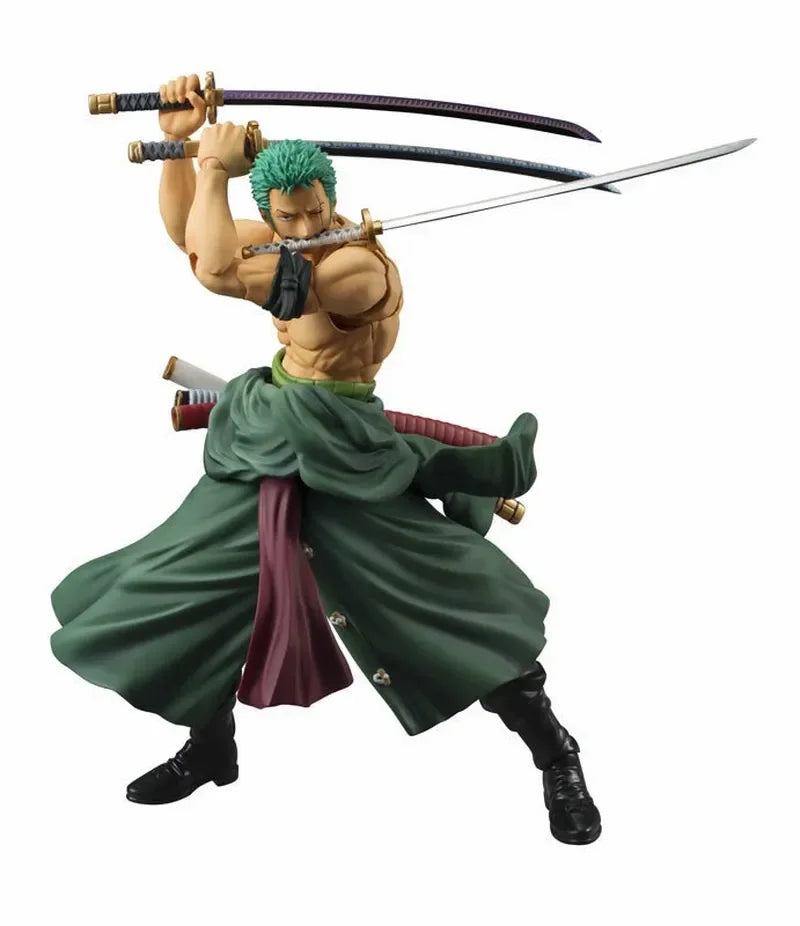 One Piece Zoro Action Figure Model Toys Kit With Multiple Swords Accessories Movable Joints Anime Collectible Ornament Gifts