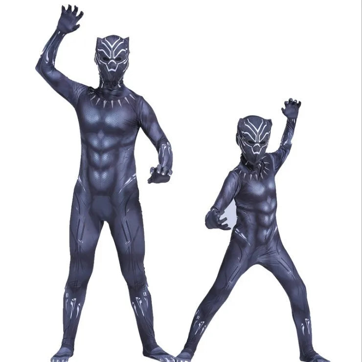 Halloween Role‑Play Bodysuit Stretchy Full Jumpsuit With Headcover Hero Themed Outfit For Cosplay Enthusiasts